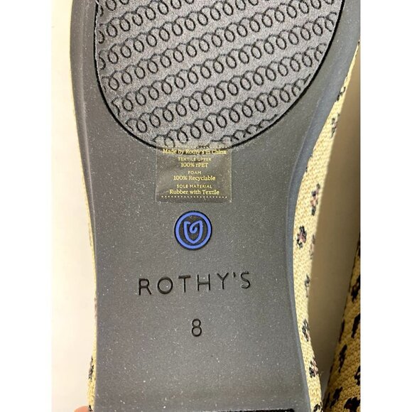 Rothy's NEW! Cheetah Round Toe Flat Size 8 NIB Limited Edition - Picture 6 of 6